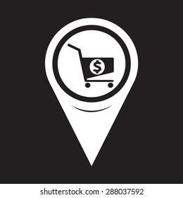 Map Pointer Shopping Cart Icon