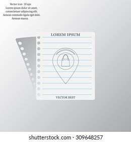 Map pointer with a shopping cart symbol