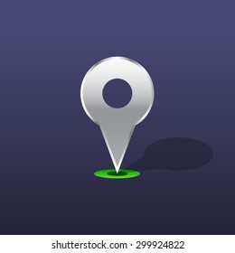 Map pointer sign.