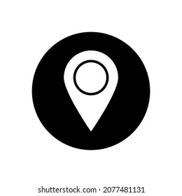 Map pointer sign icon in circle