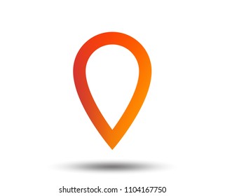 Map pointer sign icon. Location marker symbol. Blurred gradient design element. Vivid graphic flat icon. Vector