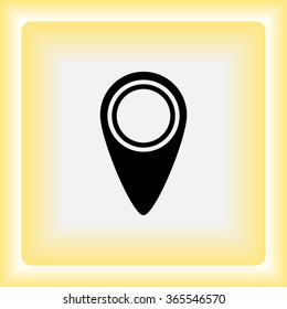 Map pointer sign icons, vector illustration. Flat design style 