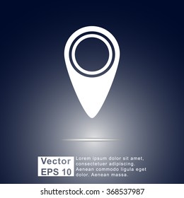Map pointer sign icons, vector illustration. Flat design style 