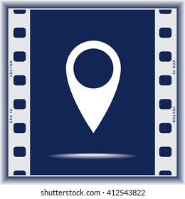 Map pointer sign icons, vector illustration. Flat design style 