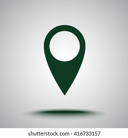 Map pointer sign icons, vector illustration. Flat design style 