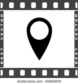 Map pointer sign icons, vector illustration. Flat design style 