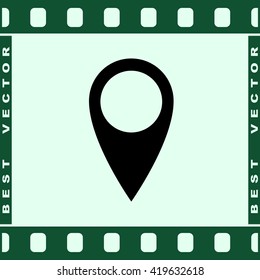 Map pointer sign icons, vector illustration. Flat design style 