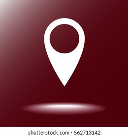 Map pointer sign icons, vector illustration. Flat design style 