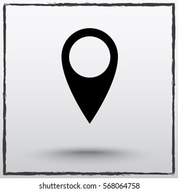 Map pointer sign icons, vector illustration. Flat design style 