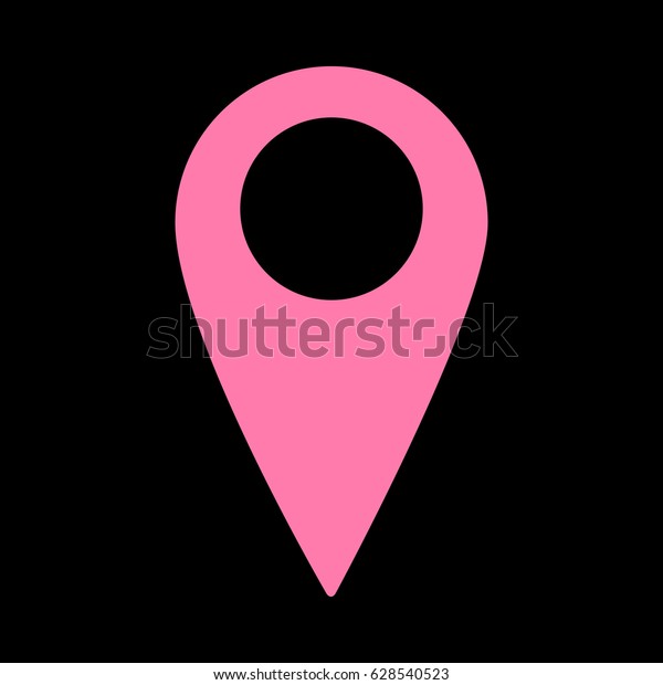 Map Pointer Sign Vector Pink Icon Stock Vector Royalty Free