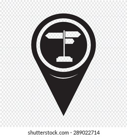 Map Pointer Signpost Icon
