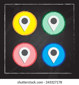 map pointer single icon. Vector illustration.