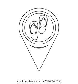 Map Pointer Slippers Icon