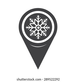 Map Pointer Snowflake Icon