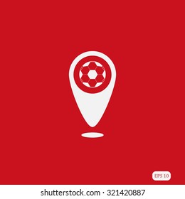 map pointer soccer vector icon