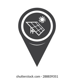 Map Pointer Solar Energy Icon