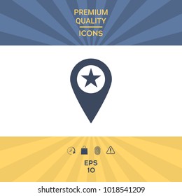 Map pointer with star