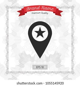 Map pointer with star