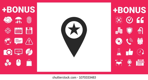 Map pointer with star