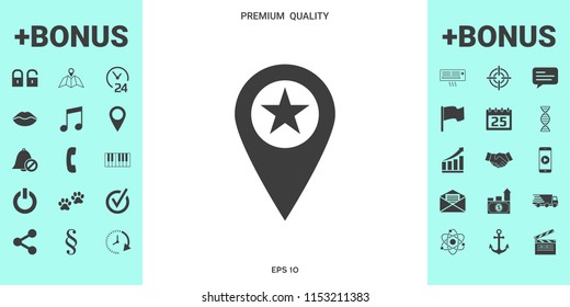 Map pointer with star