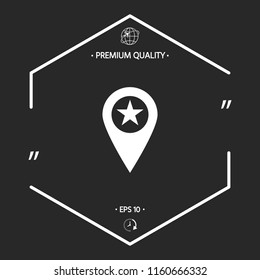 Map pointer with star