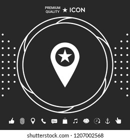 Map pointer with star