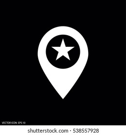 Map pointer with star