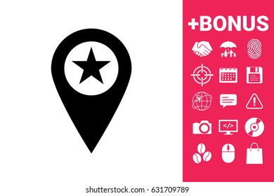 Map pointer with star