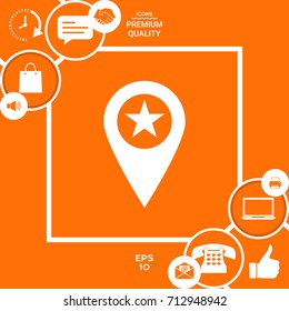 Map pointer with star