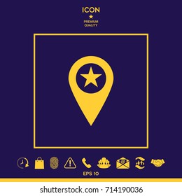 Map pointer with star