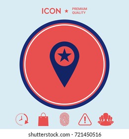 Map pointer with star
