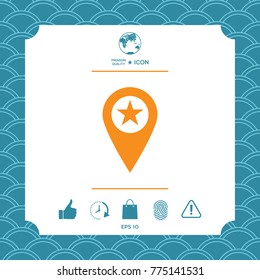 Map pointer with star