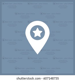 Map pointer star icon