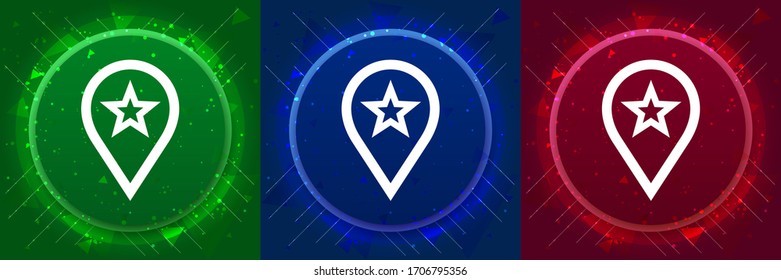 Map pointer star icon isolated on elegant modern design abstract buttons set illustration - Powered by Shutterstock - Get 15% off with code: PIKWIZARD15