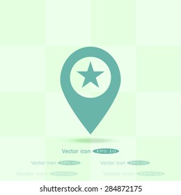 Map pointer with star - places optimization.