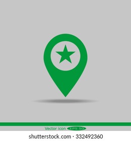 Map pointer with star - places optimization