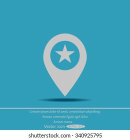 Map pointer with star - places optimization