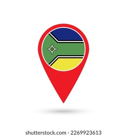 Map pointer with state Amapa. Vector illustration.