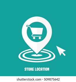 Map pointer. Store location