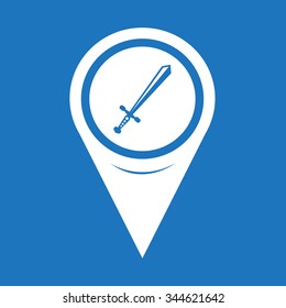 Map Pointer sword icon