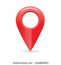 Map pointer symbol isolated on a white background