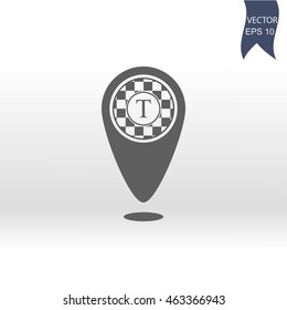 Map pointer taxi Icon