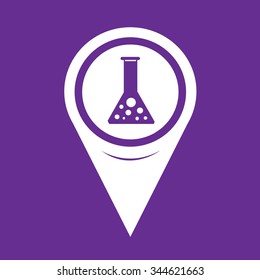 Map Pointer test tube icon