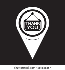 Map Pointer Thank You Icon