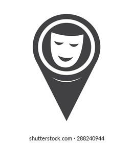 Map Pointer Theatrical Masks Icon