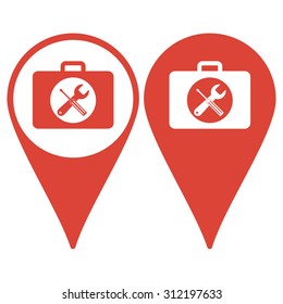 Map pointer. Toolbox vector icon. Flat design style eps 10