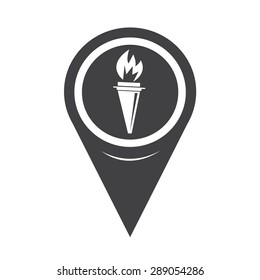Map Pointer Torch Icon