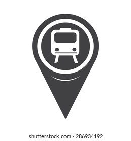 Map Pointer Train Icon