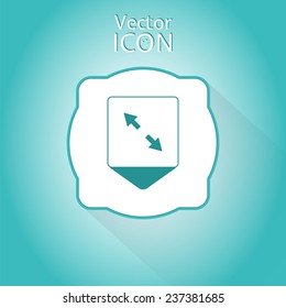 Map pointer - two arrows. Direction sign. Flat design style. Made in vector