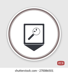 Map pointer. Two arrows icon. Direction indicator. Flat design. Made in Illustrator vector